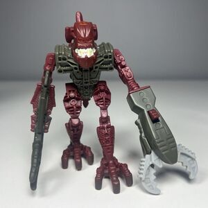 McDonalds Happy Meal Lego Bionicle 2006 Hakann Red Brown Alien Plastic Figure